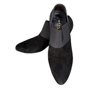 Sesto Meucci Women's Black Suede Booties Size 9N Casual Low Heel Italian comfort